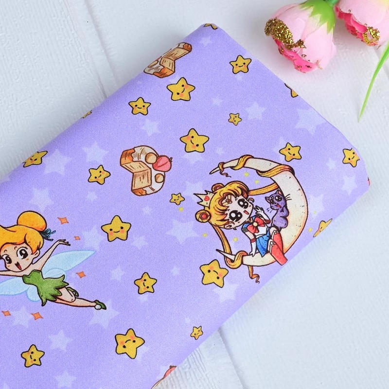 Sewing And Textile - Sailor Moon Stars Cartoon Girls 100