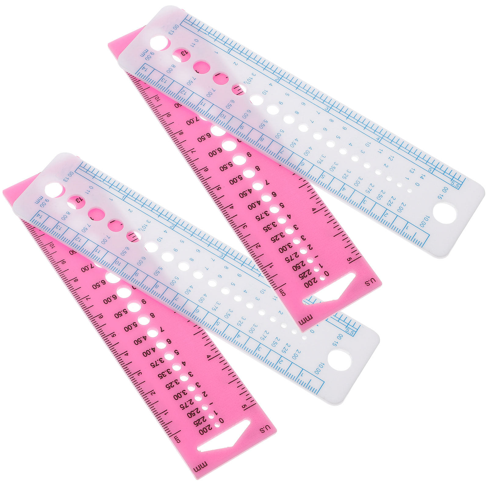Sewing Gauge Ruler - 4Pcs Sweater Needle Ruler Plastic Knitting