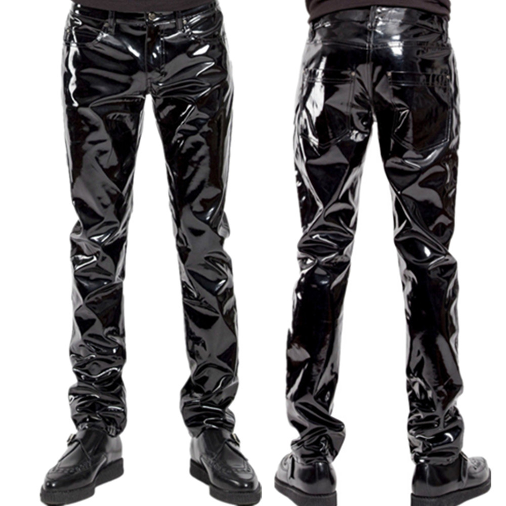 Sewing Latex - Shiny PVC Latex Trousers Men Motorcycle