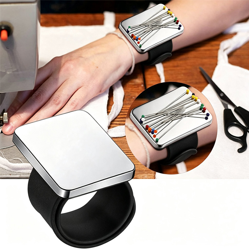 Sewing Pin Cushion - Magnetic Pincushion Wristband Holder For Quilting