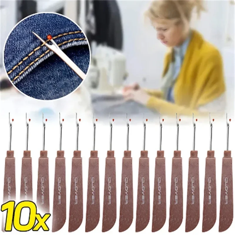Seam Ripper Tool - 1/10Pcs Steel Thread Cutter Wooden Plastic