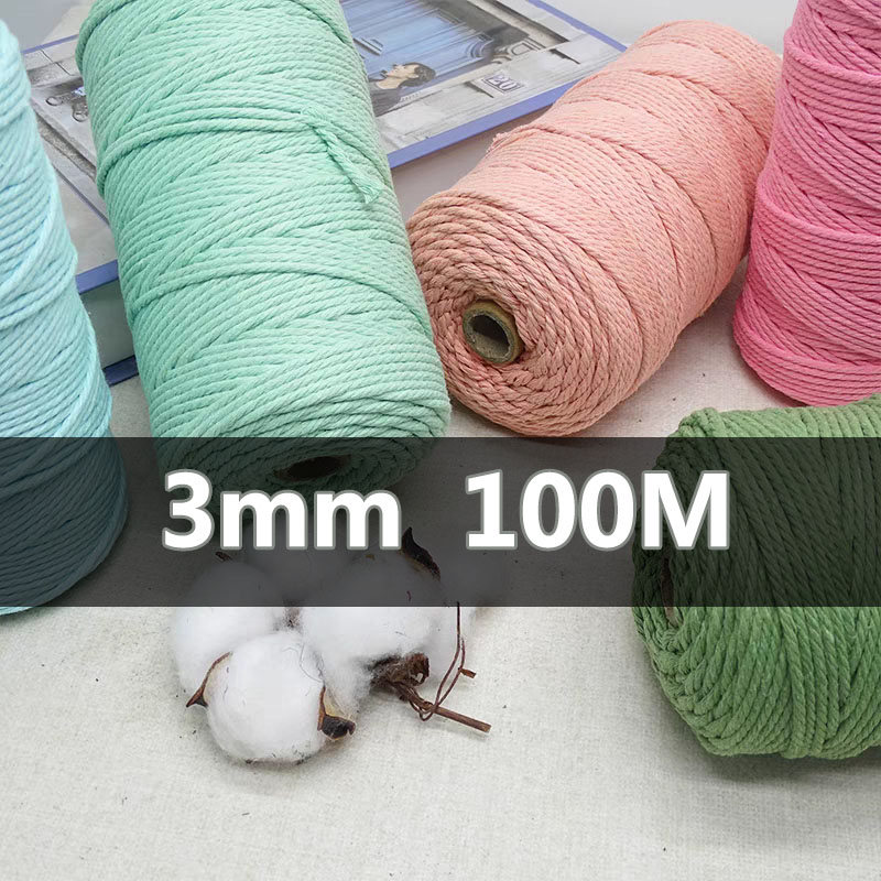 Sewing Thread In Textile - 3mm 100M Macrame Cord Rope Cotton