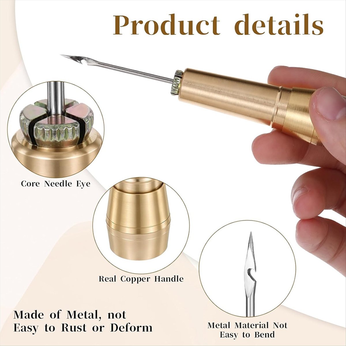 Sewing Kit - 9pcs Leather Sewing Awl Kit with