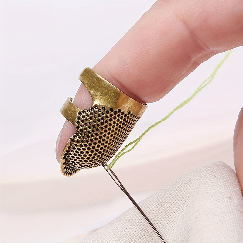 Sewing Thimble Metal - 4pcs Sewing Thimble Finger Protector, Adjustable