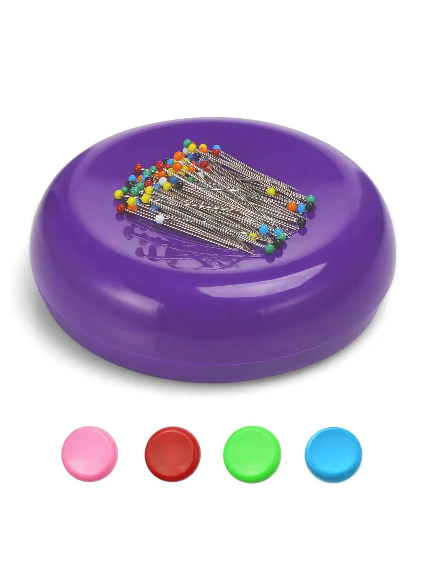Sewing Pin Cushion - 1PCS Magnetic Pin Cushion, Round Plastic