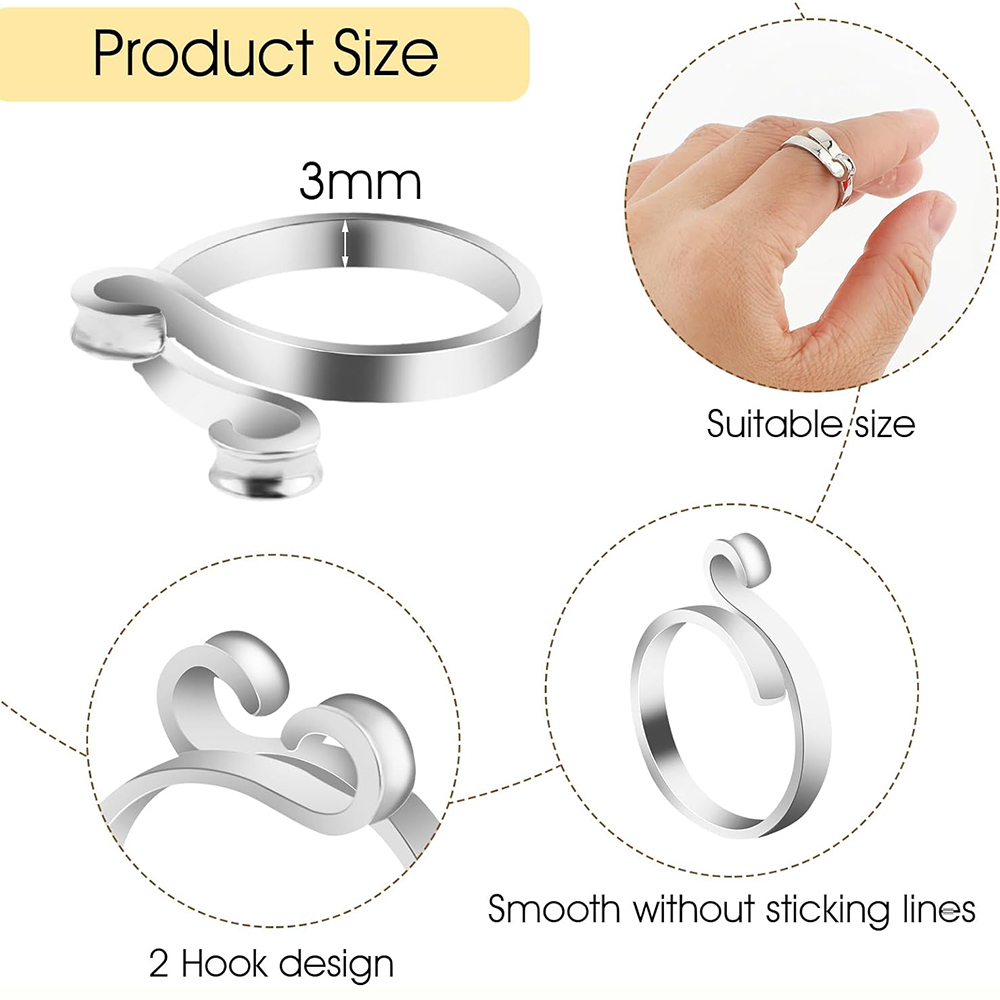 Knitting Crochet Loop Rings Kn - Sewing Thimble Metal review and price
