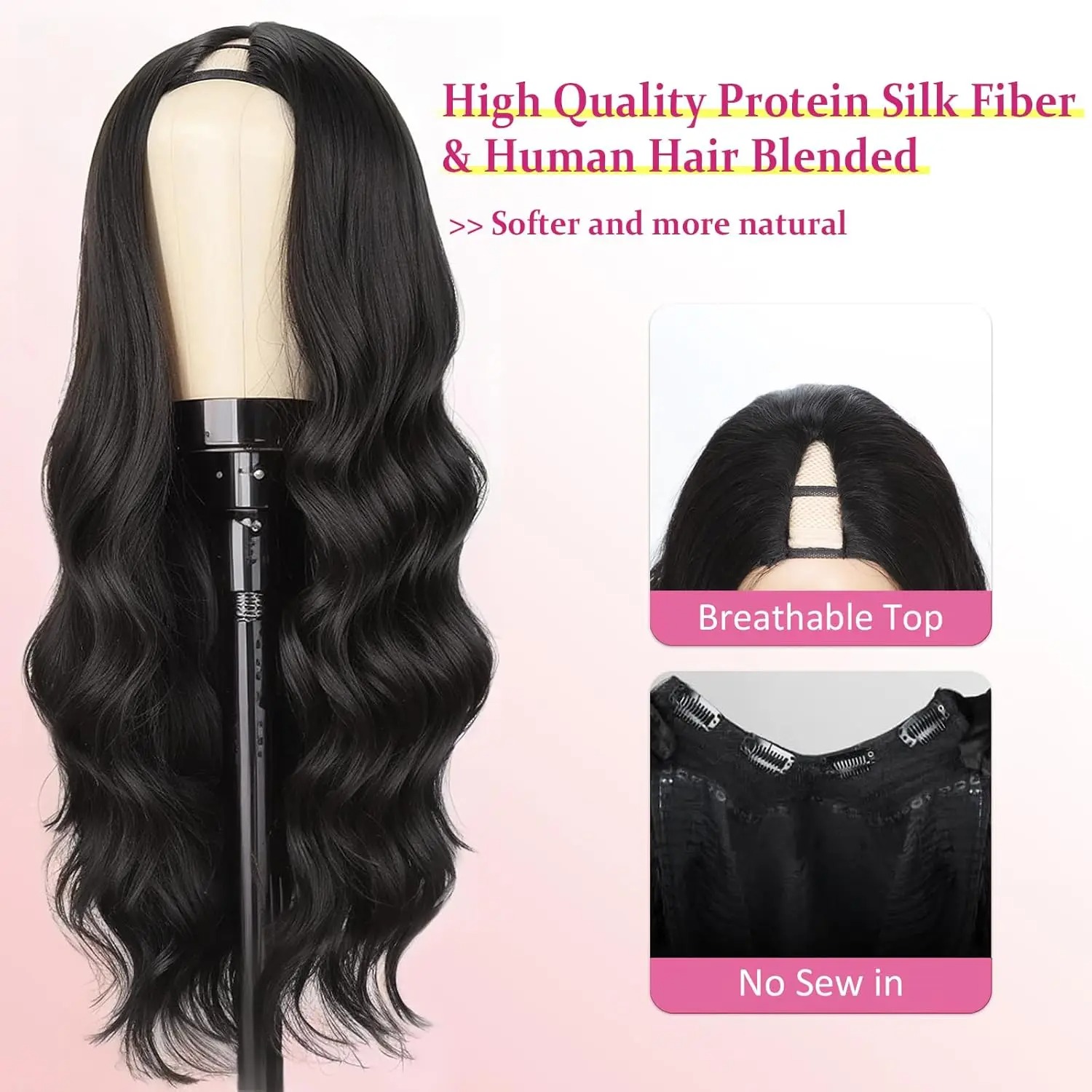 V Part Wig Human Hair Body Wav - Sewing V review and price