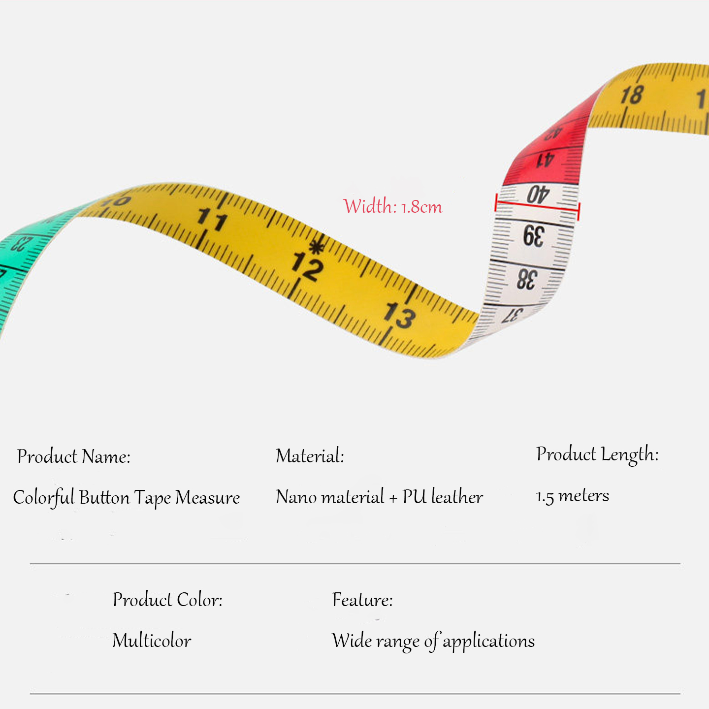 Colorful 1.5M Dual Scale Soft  - Sewing Gauge Ruler review and price
