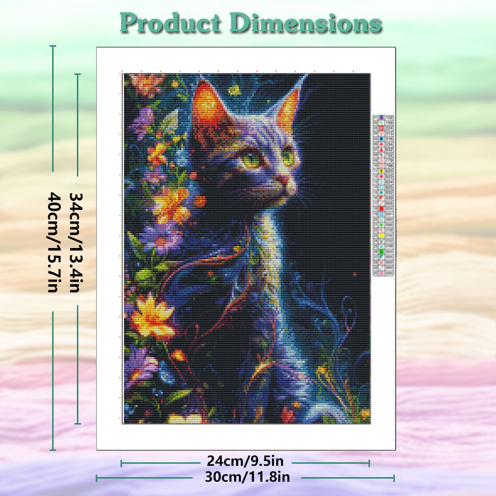 Animal Cat 11CT Cross-Stitch F - Embroidery Floss Thread review and price