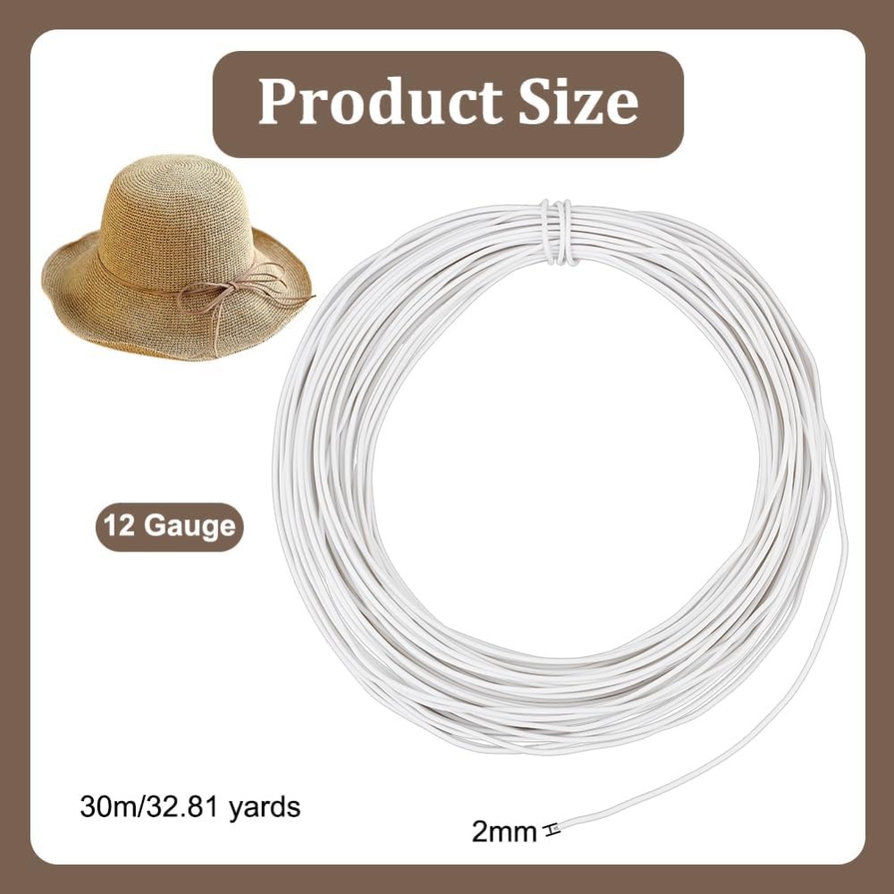 30m White Millinery Wire 2mm D - Sewing Kit review and price