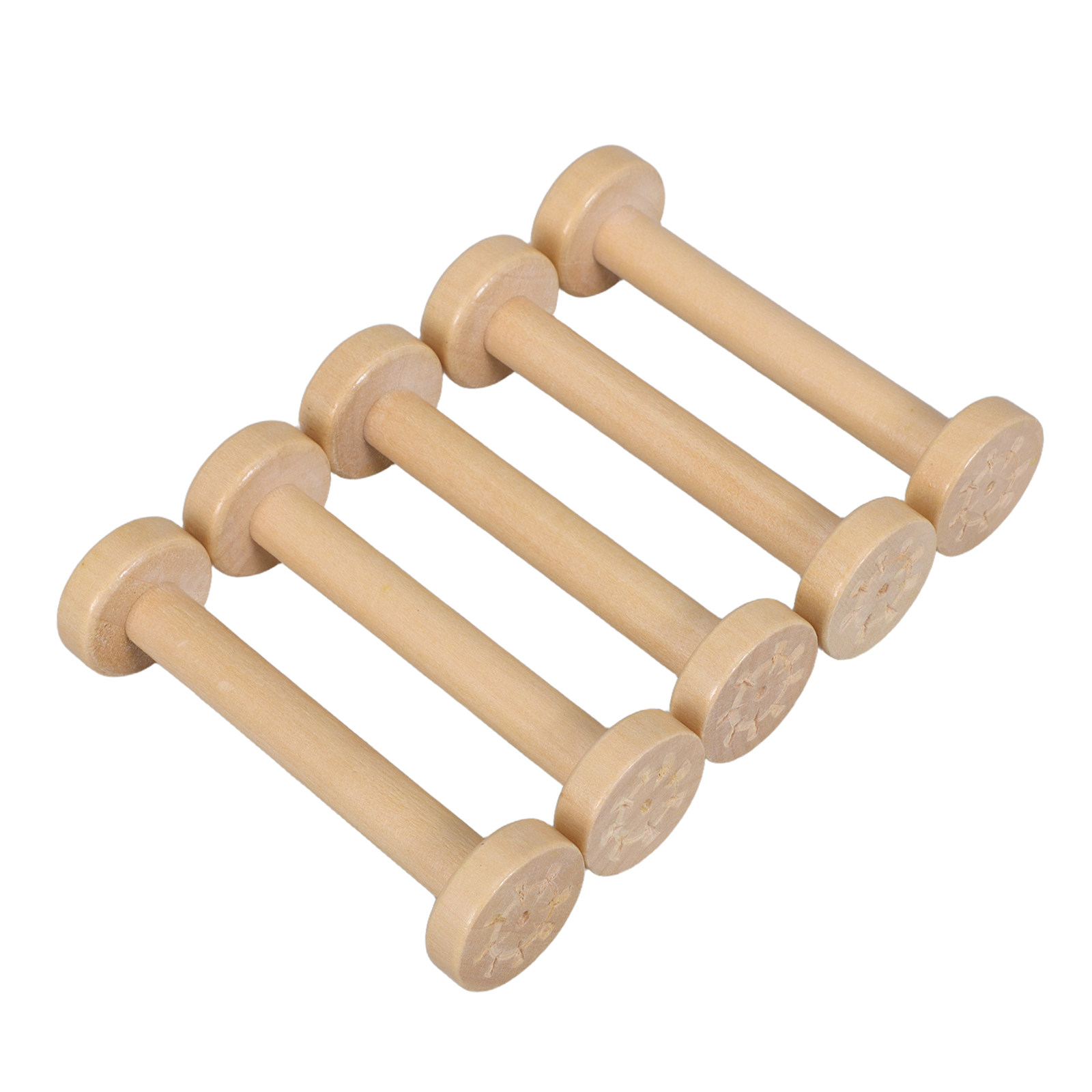 5Pcs Wooden Spools Natural Vin - Sewing And Textile review and price