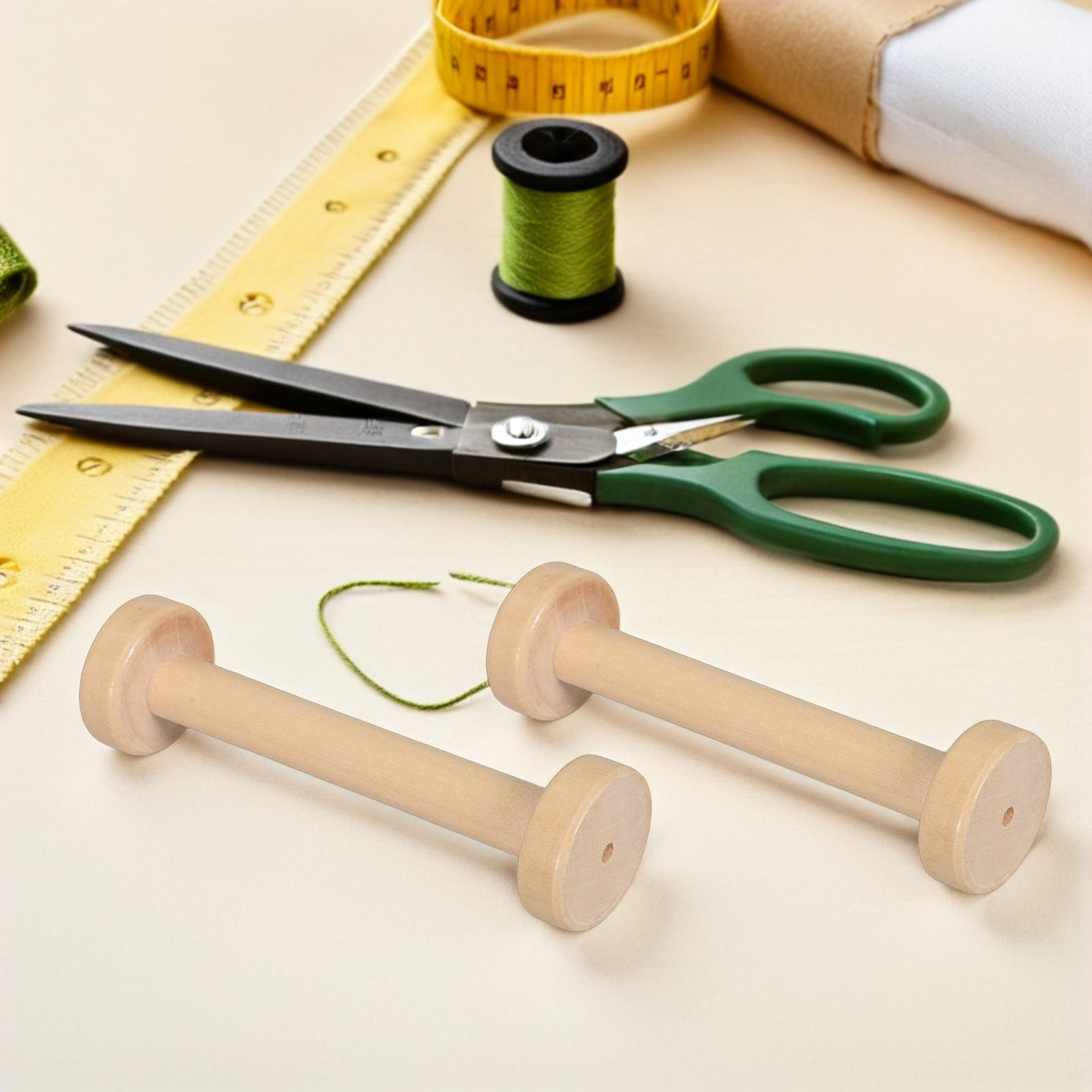 5Pcs Wooden Spools Natural Vin - Sewing And Textile review and price