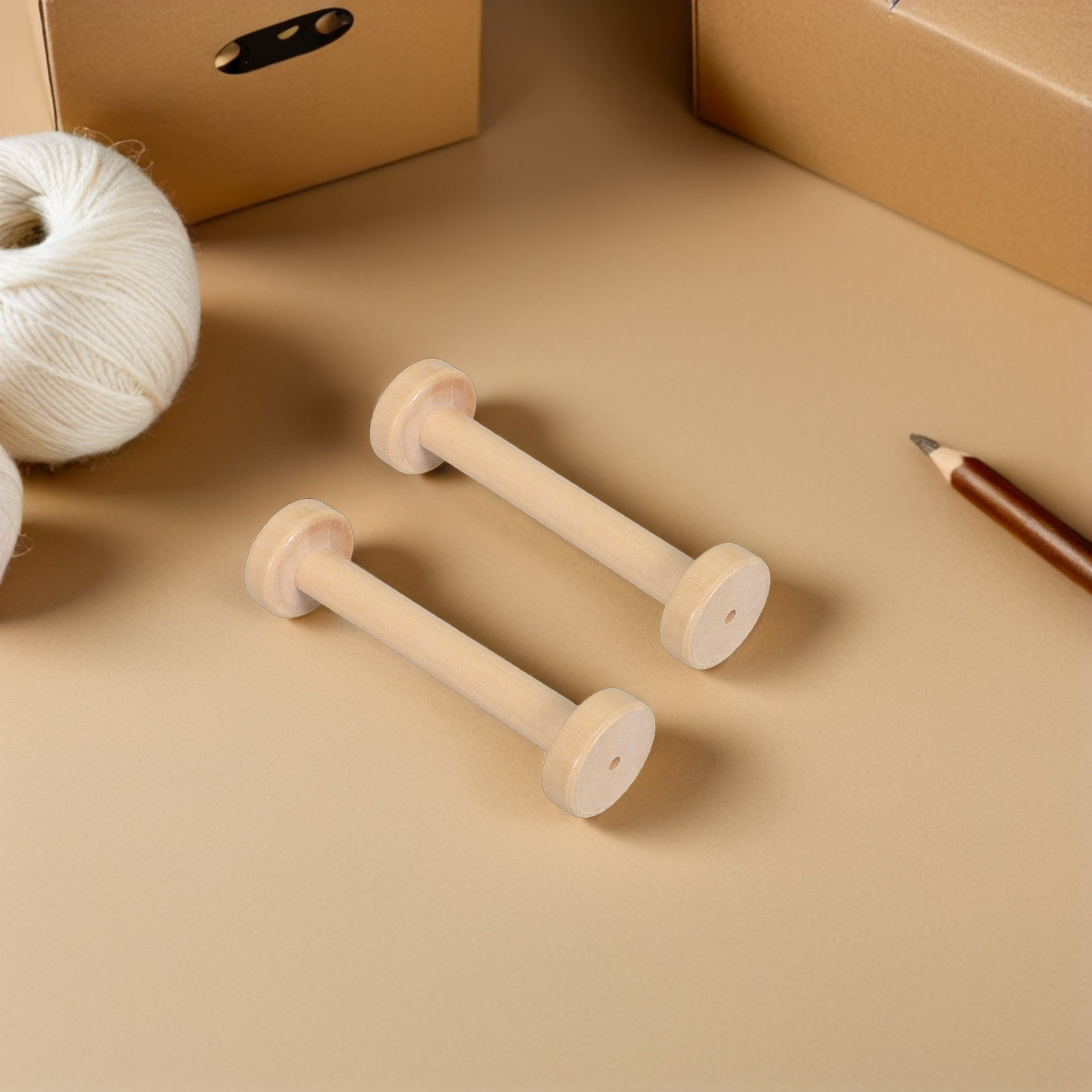 5Pcs Wooden Spools Natural Vin - Sewing And Textile review and price