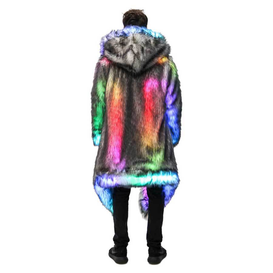 Faux Fur Coat Men Hooded Outer - Sewing V review and price