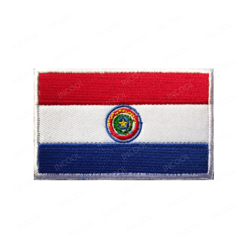 Paraguay Flag Embroidered Patc - Velcro Sew On review and price