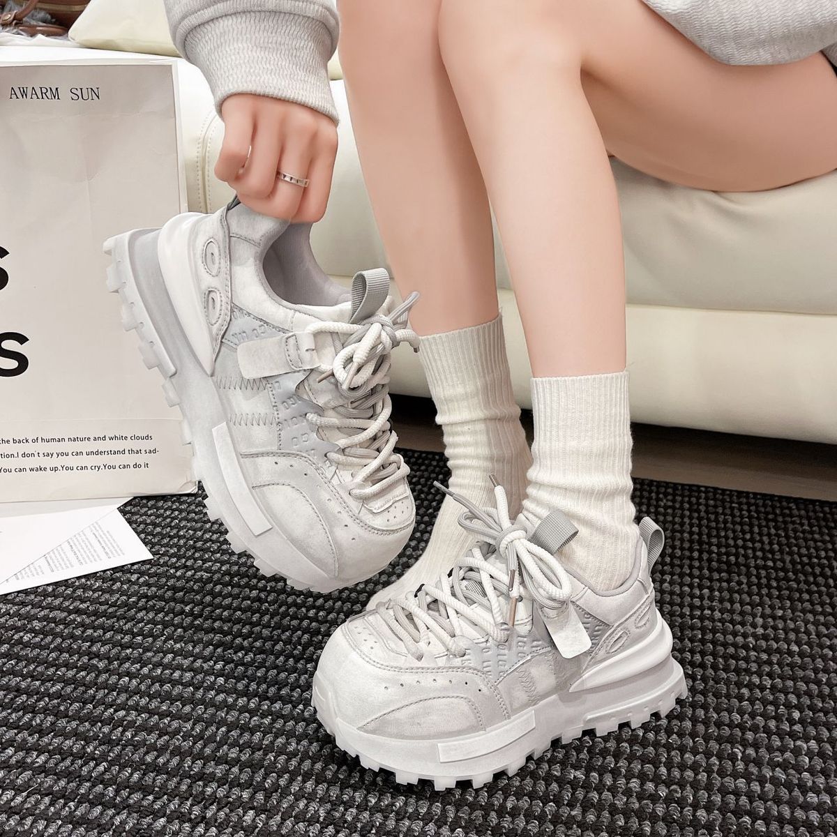 Autumn Vintage Chunky Sneakers - Sewing Latex review and price