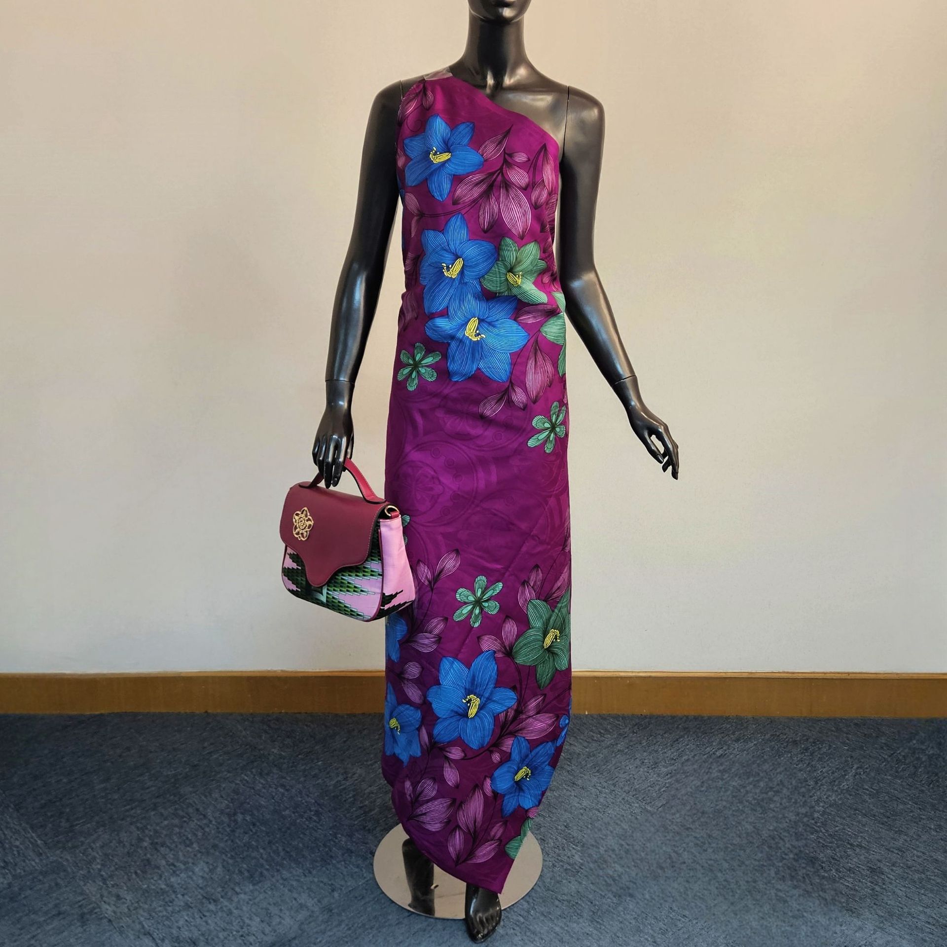 Floral Printed on Purple Blue  - Sewing Jackets review and price
