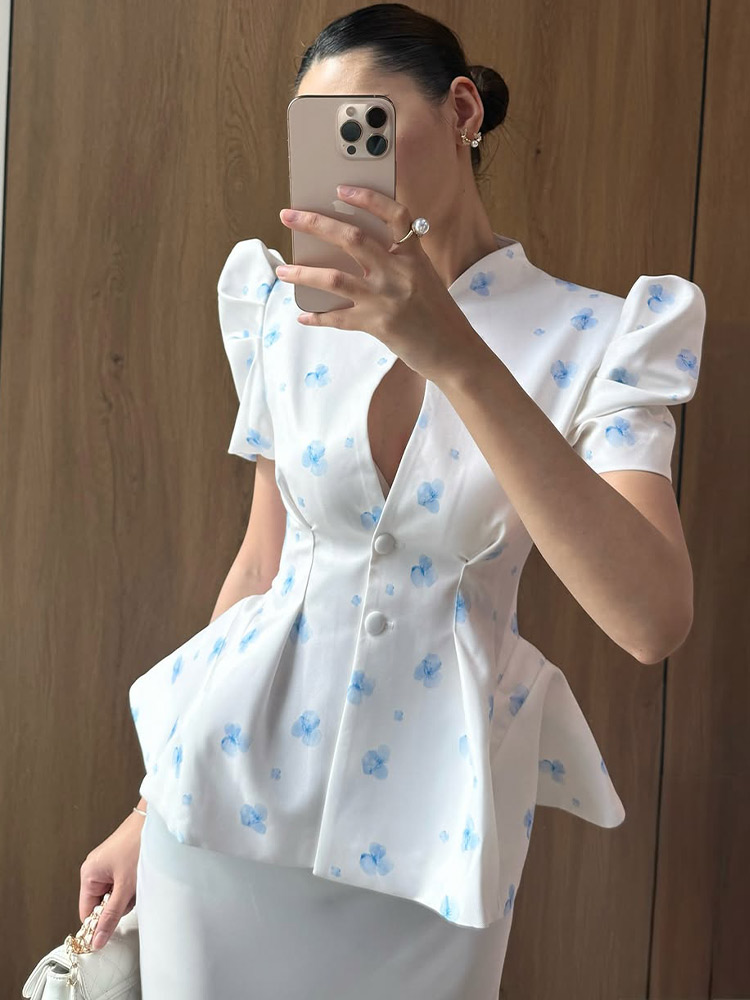 Elegant Satin Floral Print Wom - Sewing V review and price