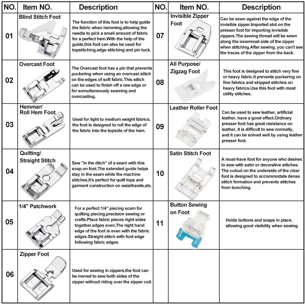 11Pcs Presser Feet Set - Walki - Sewing Kit review and price