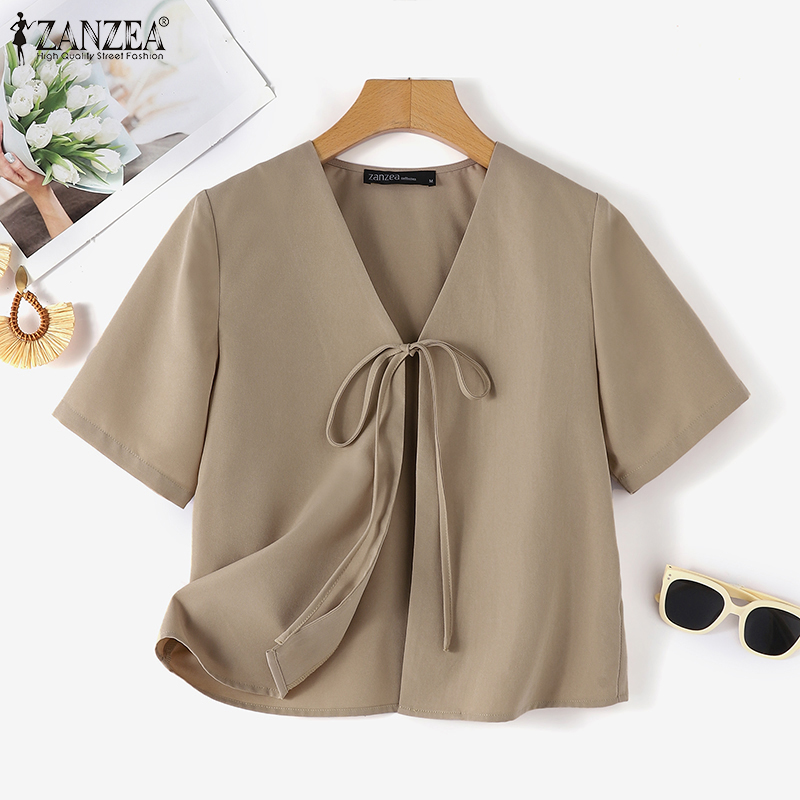 ZANZEA Women Fashion Tied Fron - Sewing V review and price