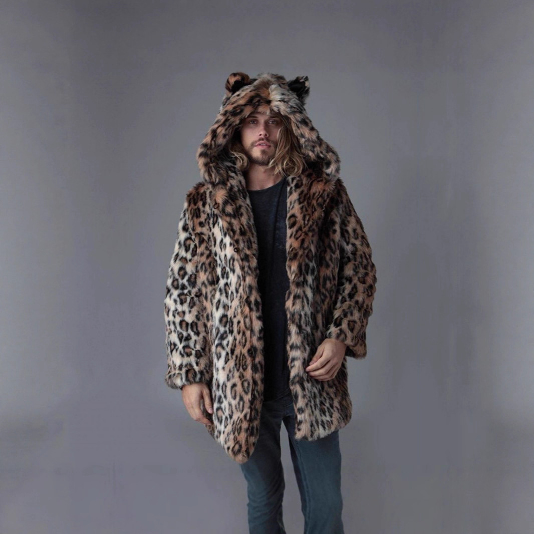 Men Faux Fur Jacket Winter Coa - Sewing V review and price