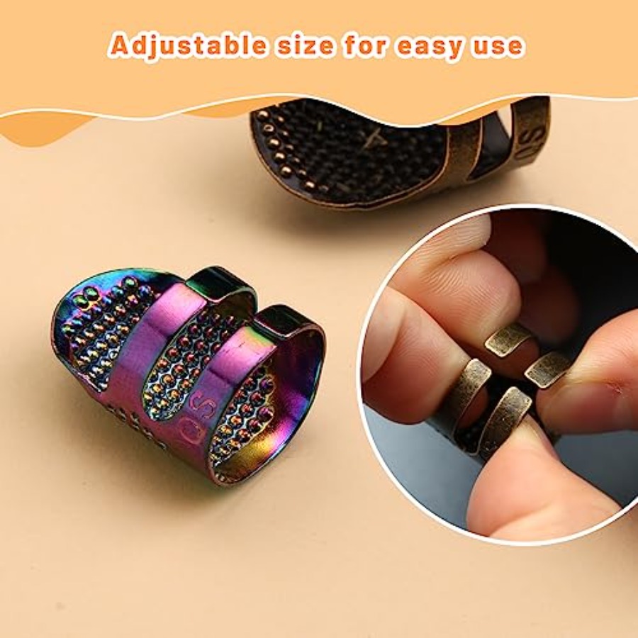 Thimbles for Hand Sewing, 6 PC - Sewing Thimble Metal review and price