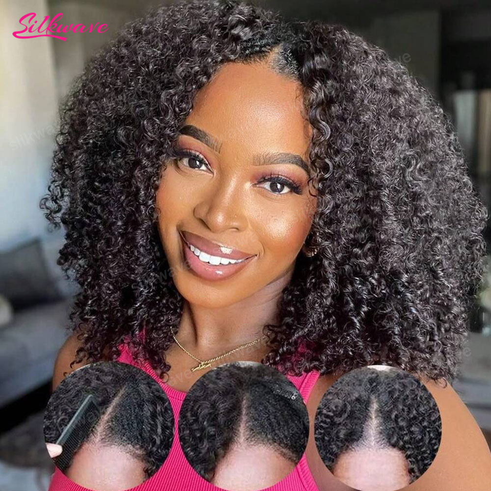 Curly V Part Wig Human Hair No - Sewing V review and price