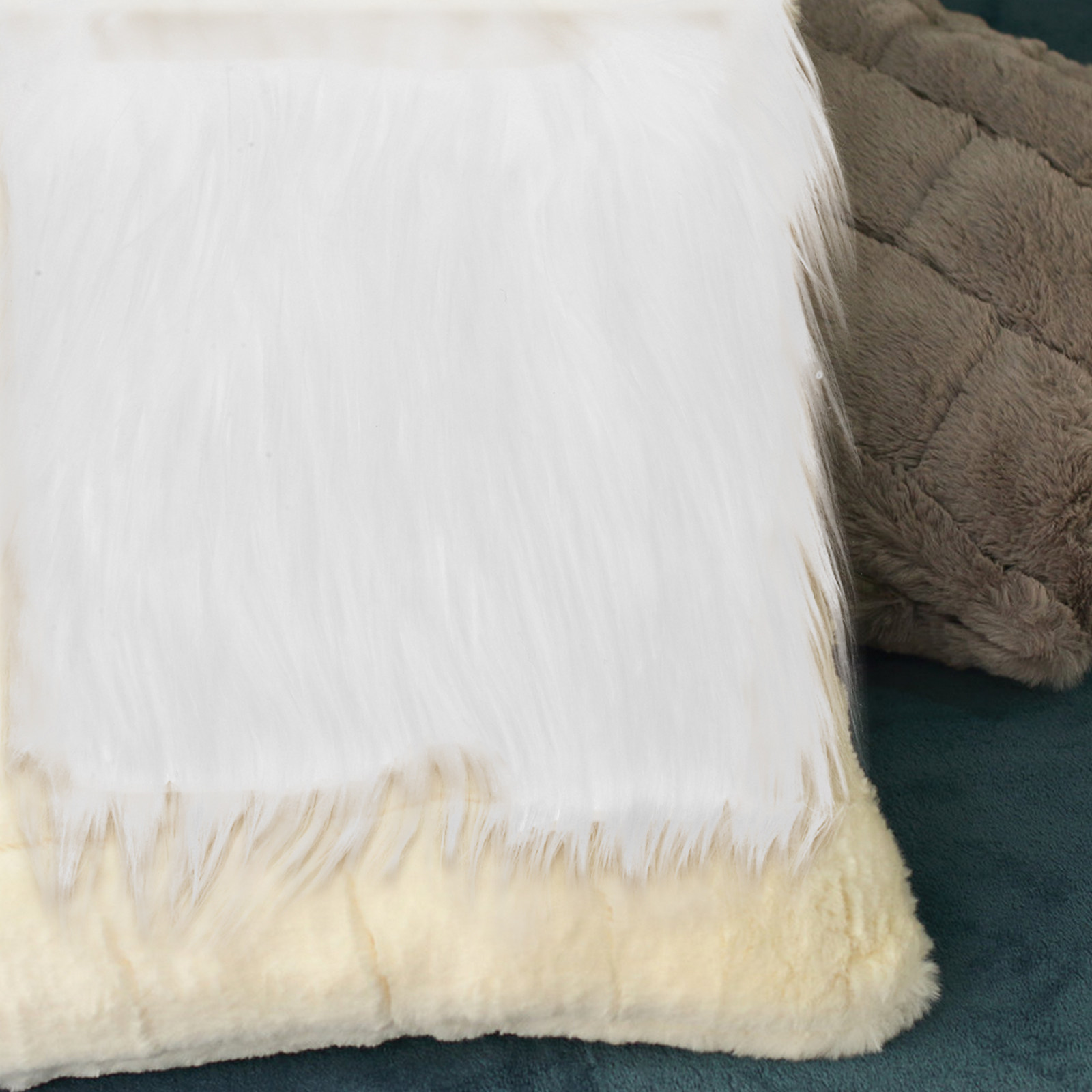 2Pcs Square Long Hair Faux Fab - Sewing And Textile review and price