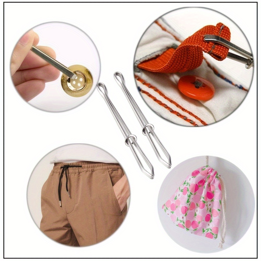 2pcs Elastic Belt Threader, Se - Sewing Thimble Metal review and price