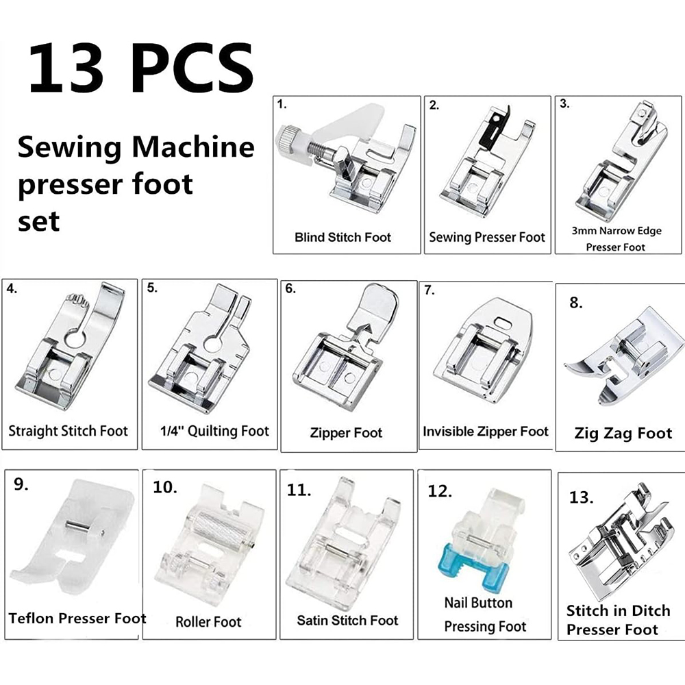 13 PCS/Box Presser Foot Set Ro - Zipper Foot Presser review and price
