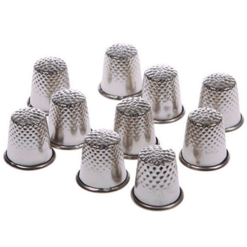 10Pcs Metal Aluminum Top Needl - Sewing Thimble Metal review and price
