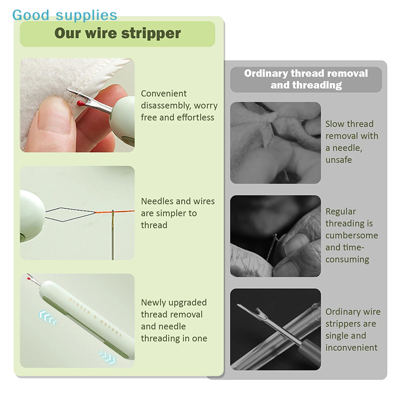2 In 1 Needle Threaders Sewing - Seam Ripper Tool review and price