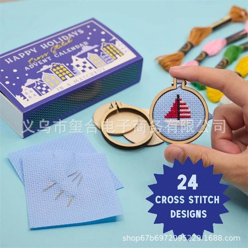 24 Days Countdown Cross Stitch - Embroidery Floss Thread review and price
